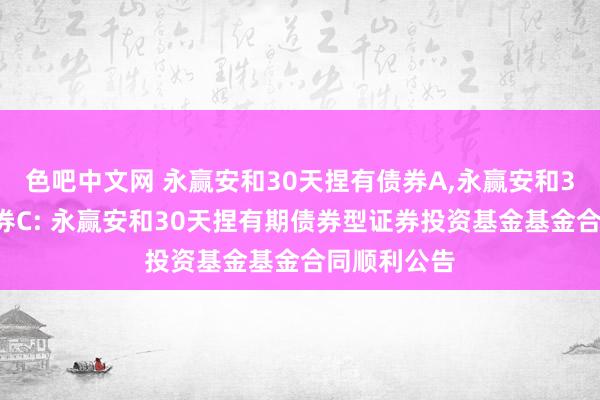 色吧中文网 永赢安和30天捏有债券A,永赢安和30天捏有债券C: 永赢安和30天捏有期债券型证券投资基金基金合同顺利公告