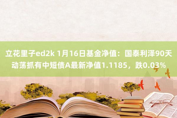 立花里子ed2k 1月16日基金净值：国泰利泽90天动荡抓有中短债A最新净值1.1185，跌0.03%