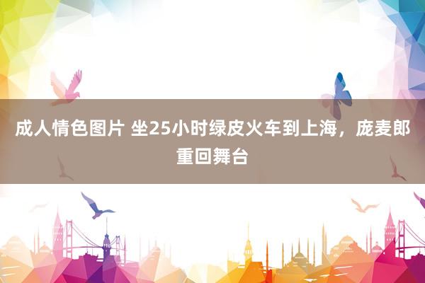 成人情色图片 坐25小时绿皮火车到上海，庞麦郎重回舞台