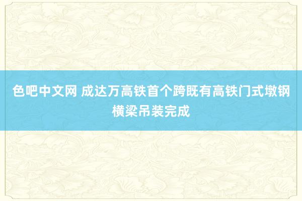 色吧中文网 成达万高铁首个跨既有高铁门式墩钢横梁吊装完成
